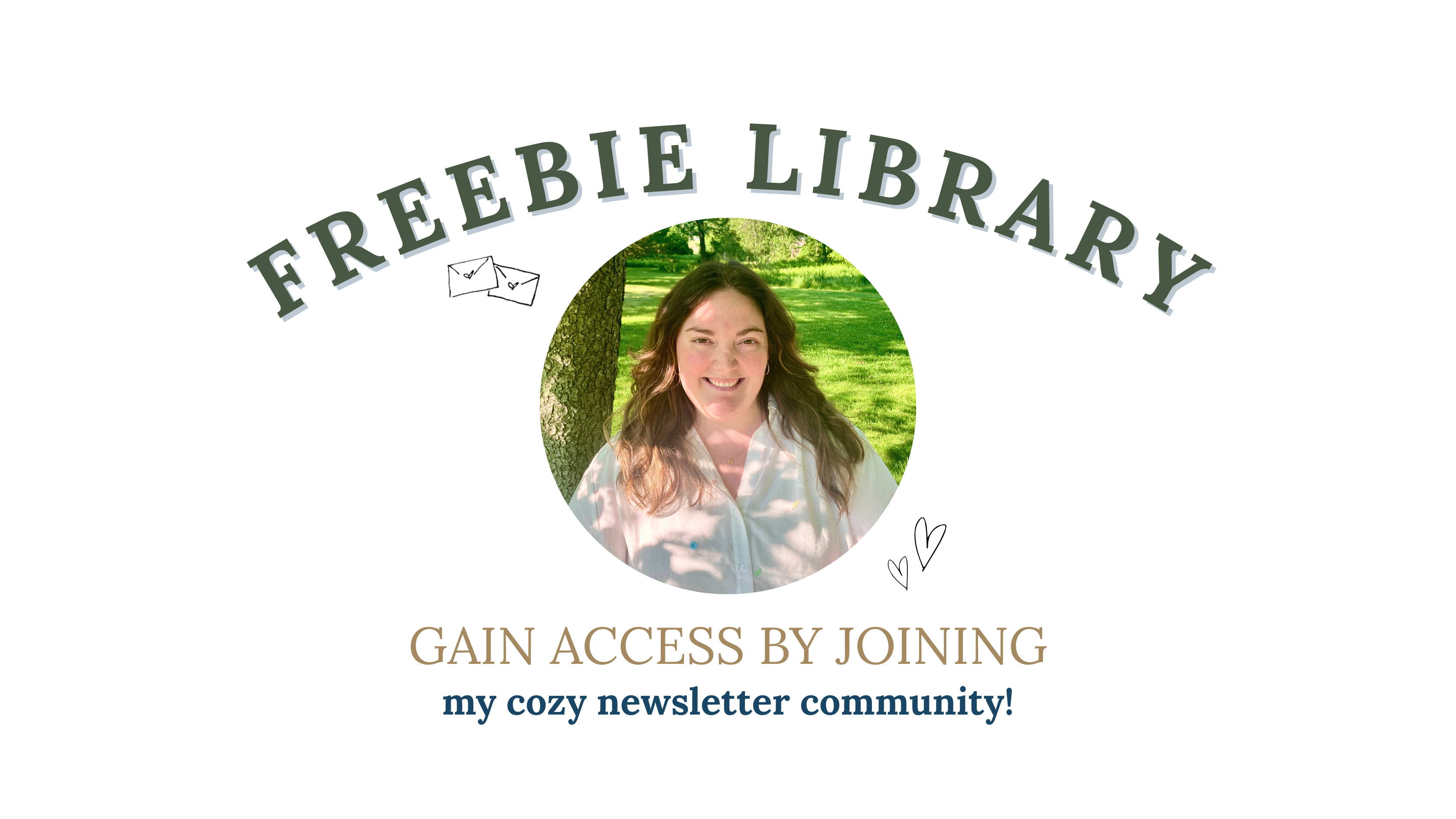 Join Sarah's cozy email list to get access to the freebie library!