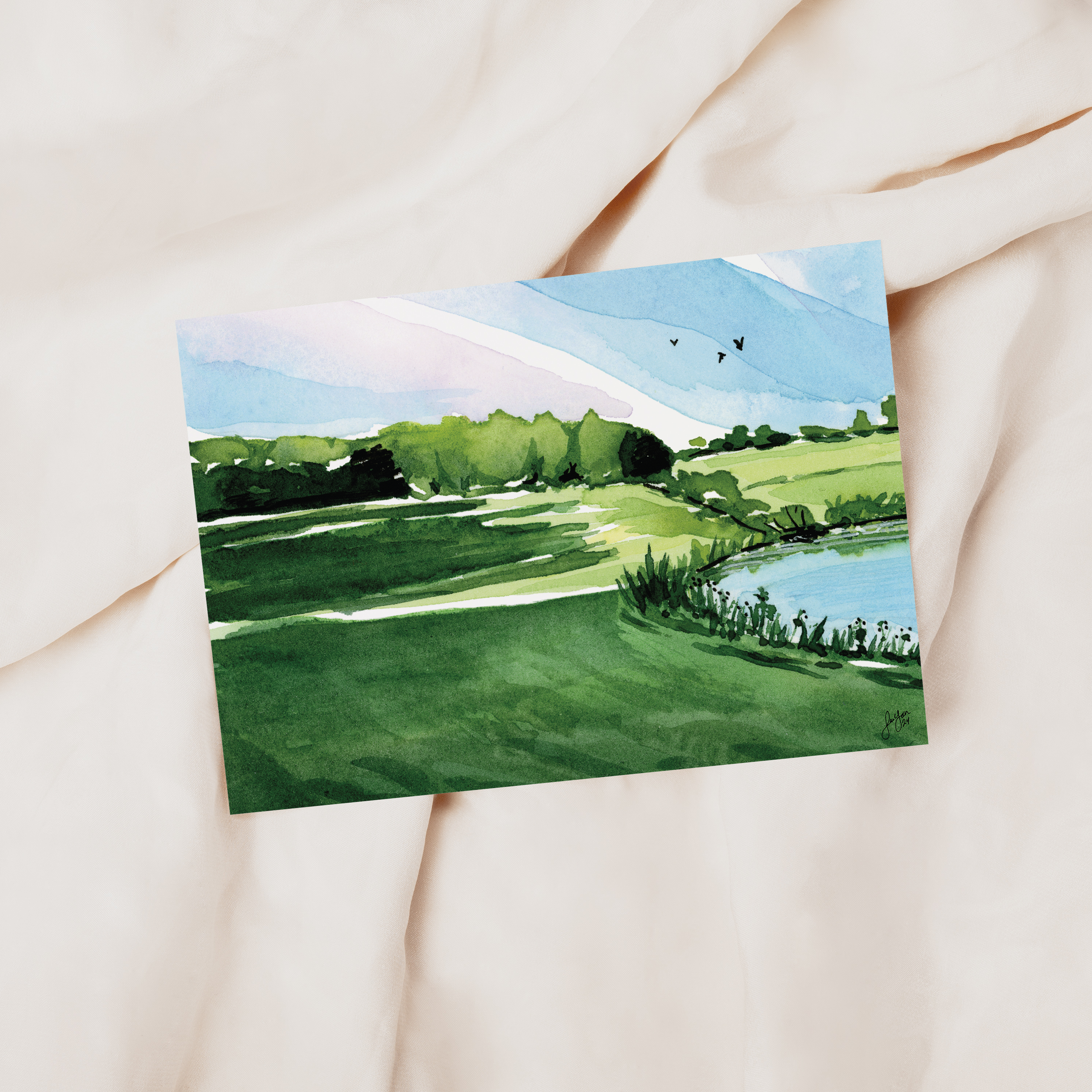 Pensive Pond - Mini Print