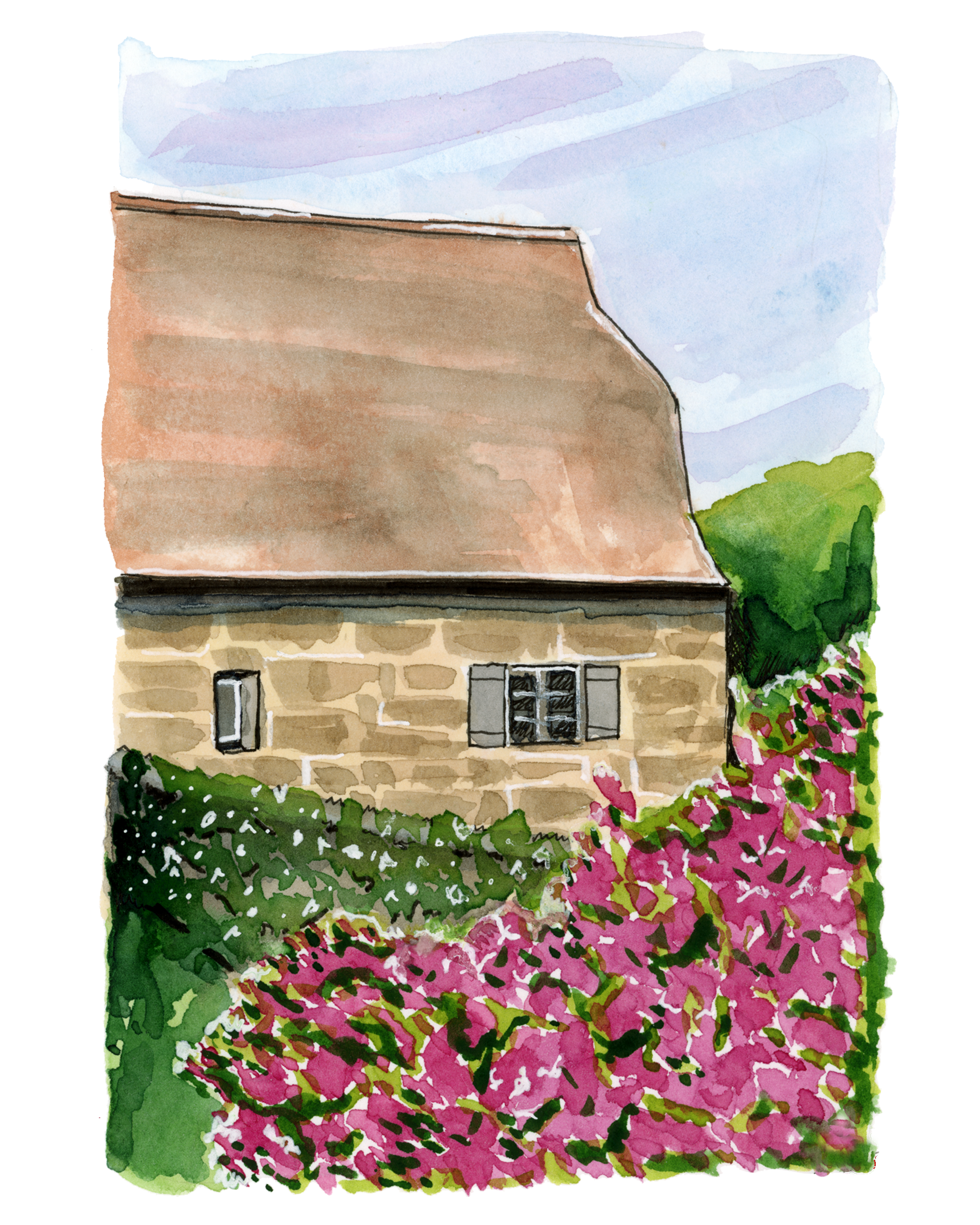 Blossoming Cottage - Fine Art Giclée Print