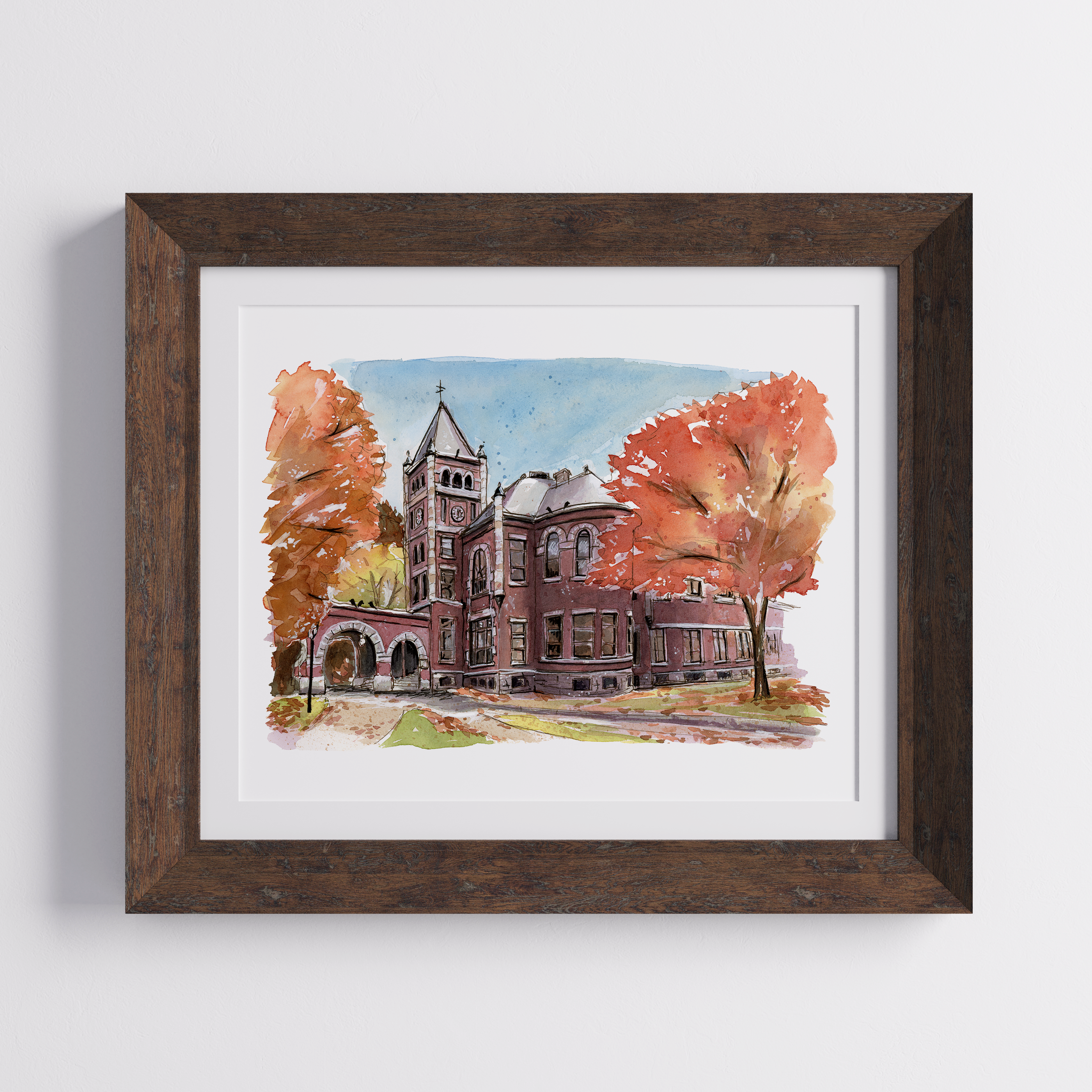 Fall at Thompson Hall - Fine Art Giclée Print